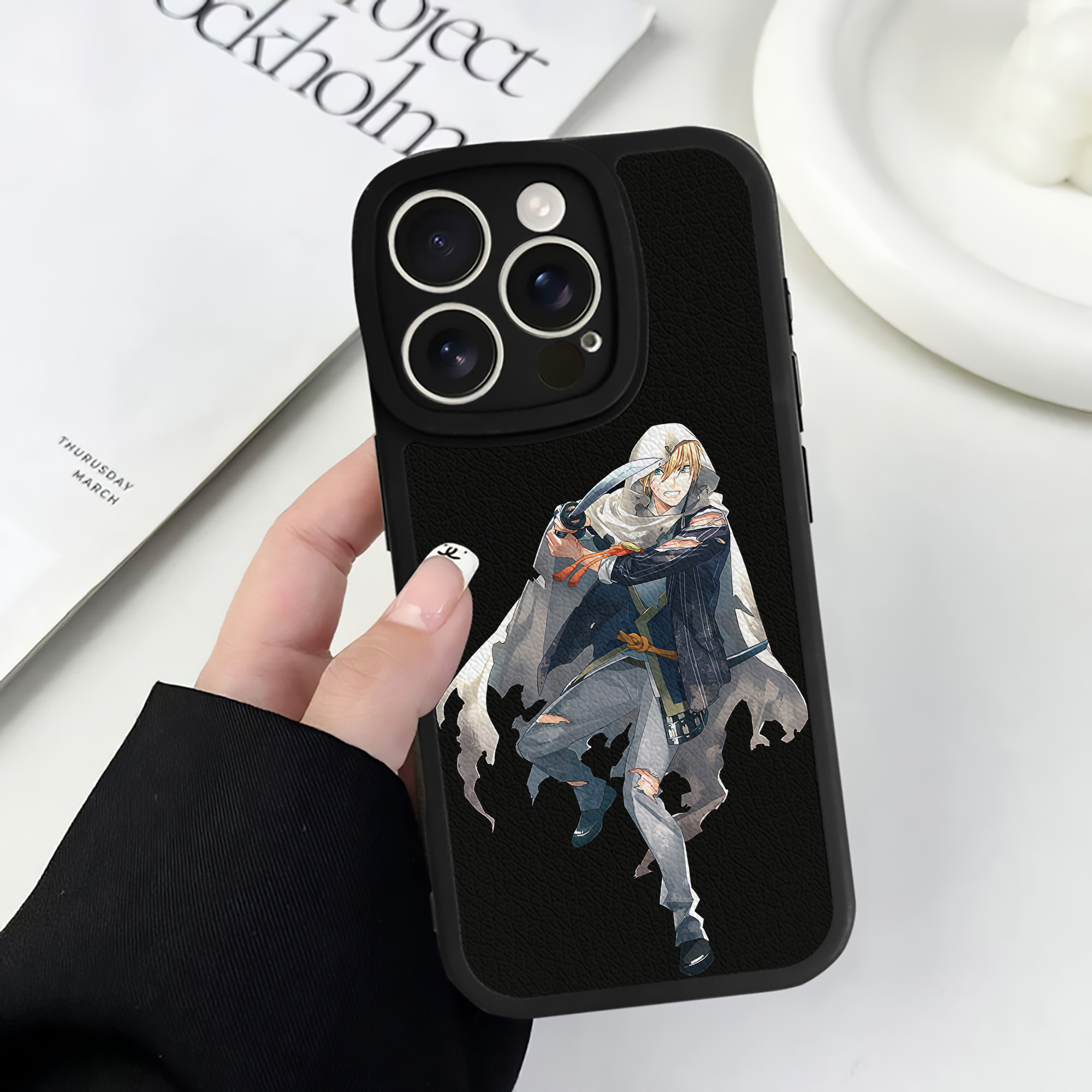 （画像用） 刀剣乱舞 Touken Ranbu 【iPhone 16シリーズ対応】シリコンスマホケース（レザー調） 材質：シリコン